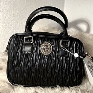 NWT $200 Valentino Orlandi Quilted Satchel Camera Bag Crossbody, Beautiful!
